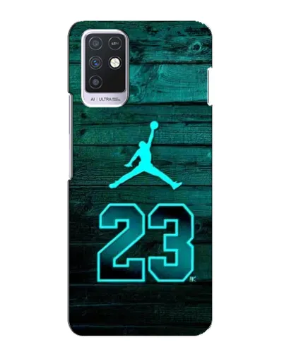Чехол для Infinix Note 10 с картинкой «Jordan Cyan 23»