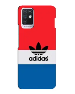Чехол для Infinix Note 10 с картинкой «Ретро блоки Adidas»