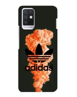 Чехол для Infinix Note 10 с картинкой «Оранжевый дым Adidas»