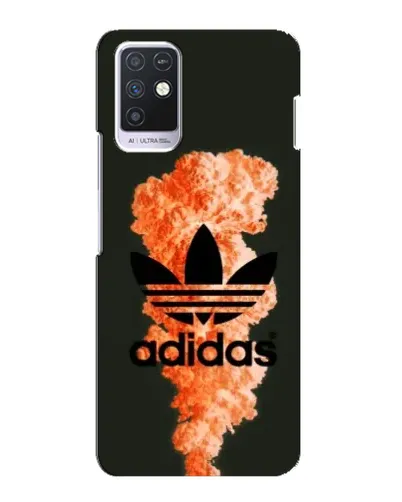 Чехол для Infinix Note 10 с картинкой «Оранжевый дым Adidas»