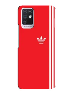 Чехол для Infinix Note 10 с картинкой «Красный минимализм Adidas»
