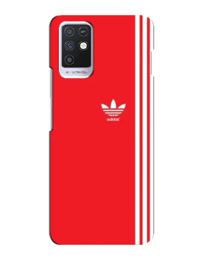 Чехол для Infinix Note 10 с картинкой «Красный минимализм Adidas»