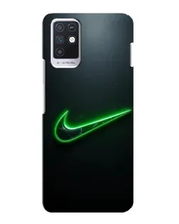 Чехол для Infinix Note 10 с картинкой «Неоновый контур Nike»
