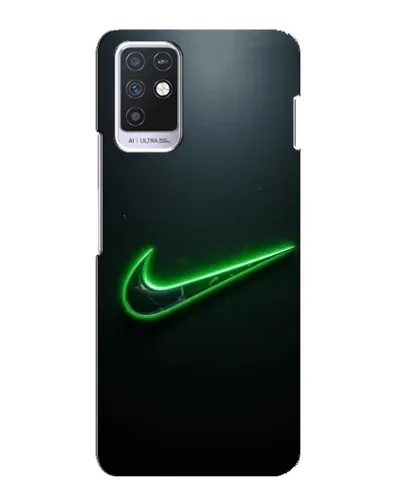 Чехол для Infinix Note 10 с картинкой «Неоновый контур Nike»