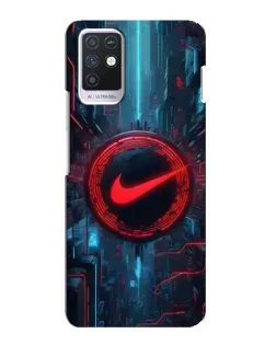 Чехол для Infinix Note 10 с картинкой «Техногенный стиль Nike»