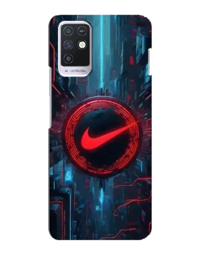 Чехол для Infinix Note 10 с картинкой «Техногенный стиль Nike»