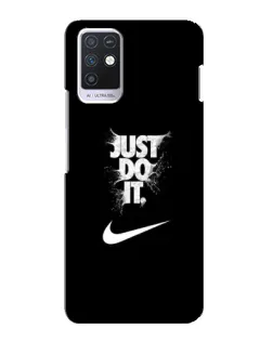 Чехол для Infinix Note 10 с картинкой «Текстовый принт Nike»