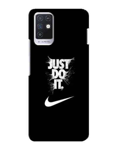 Чехол для Infinix Note 10 с картинкой «Текстовый принт Nike»