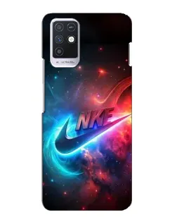 Чехол для Infinix Note 10 с картинкой «Огненный логотип Nike»