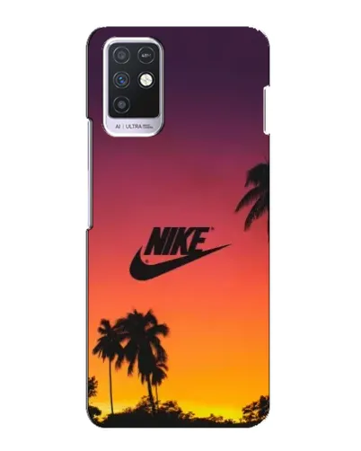Чехол для Infinix Note 10 с картинкой «Nike на закате солнца»