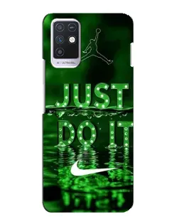 Чехол для Infinix Note 10 с картинкой «Зеленый неоновый Nike»