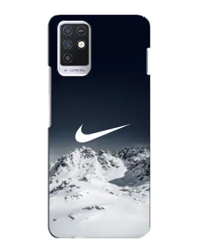 Чехол для Infinix Note 10 с картинкой «Nike — зимние горы»