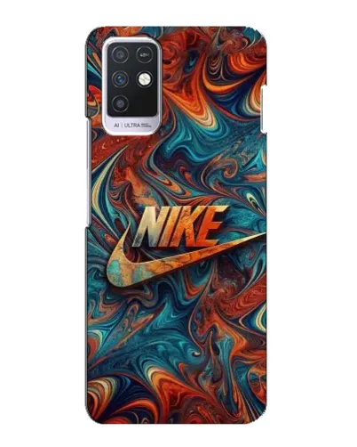 Чехол для Infinix Note 10 с картинкой «Nike в абстракции»