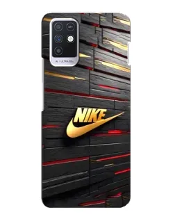Чехол для Infinix Note 10 с картинкой «Золотой Nike на металле»