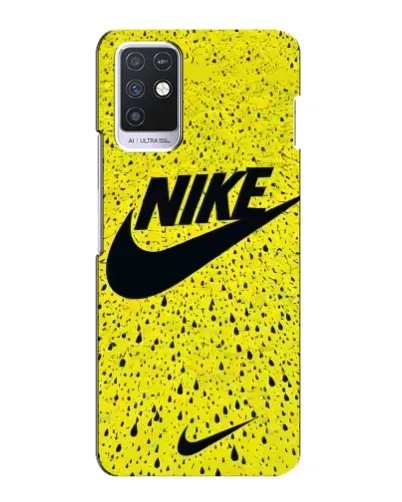 Чехол для Infinix Note 10 с картинкой «Желтый текстурный Nike»
