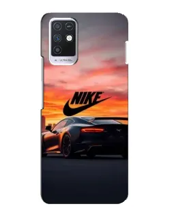 Чехол для Infinix Note 10 с картинкой «Nike и суперкар»