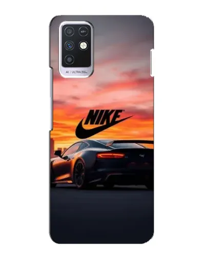 Чехол для Infinix Note 10 с картинкой «Nike и суперкар»