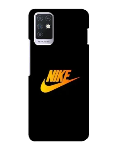 Чехол для Infinix Note 10 с картинкой «Золотой логотип Nike»