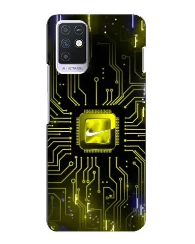 Чехол для Infinix Note 10 с картинкой «Nike — золотая искра»