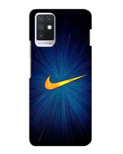 Чехол для Infinix Note 10 с картинкой «Синий пульс Nike»