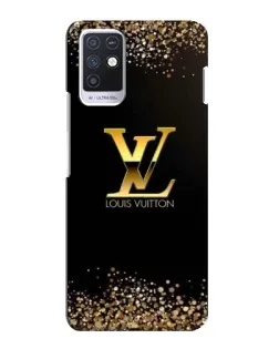 Чехол для Infinix Note 10 с картинкой «LV — золотые искры»