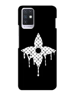 Чехол для Infinix Note 10 с картинкой «Цветочная монограмма»