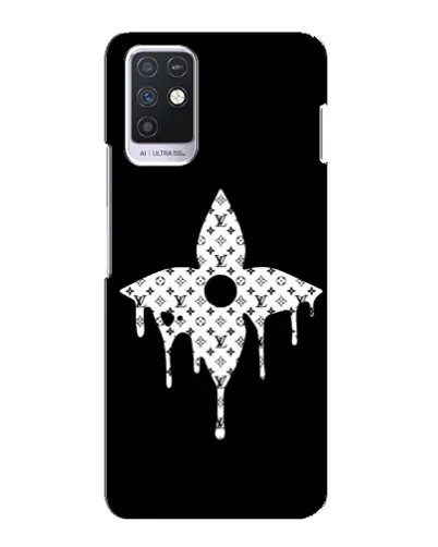 Чехол для Infinix Note 10 с картинкой «Цветочная монограмма»
