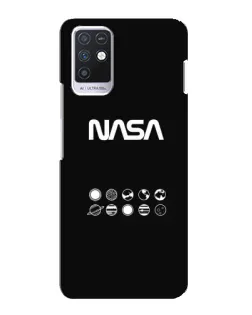Чехол для Infinix Note 10 с картинкой «NASA — технический принт»