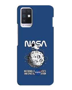 Чехол для Infinix Note 10 с картинкой «NASA — лунная миссия»