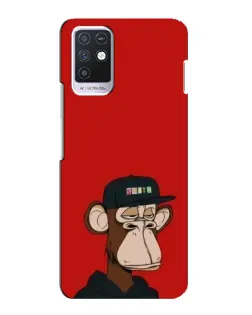 Чехол для Infinix Note 10 с картинкой «Bored Ape — красный фон»