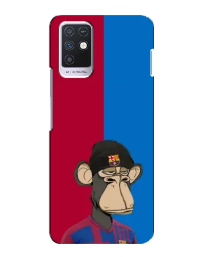 Чехол для Infinix Note 10 с картинкой «Bored Ape — фанат Барсы»