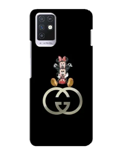 Чехол для Infinix Note 10 с картинкой «Минни Маус на лого»