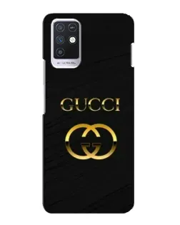 Чехол для Infinix Note 10 с картинкой «Золотой логотип Gucci»
