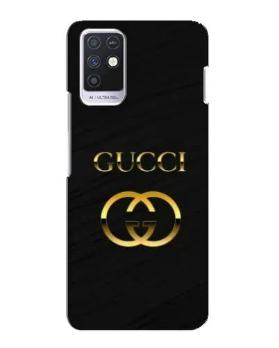 Чехол для Infinix Note 10 с картинкой «Золотой логотип Gucci»