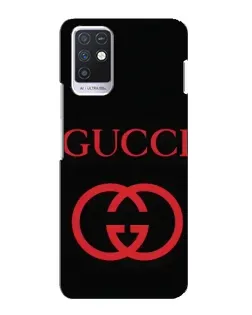 Чехол для Infinix Note 10 с картинкой «Gucci — красный логотип»