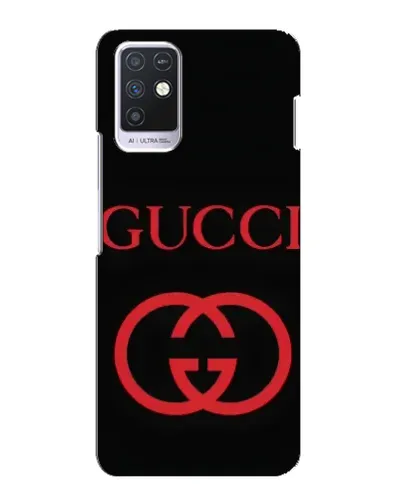 Чехол для Infinix Note 10 с картинкой «Gucci — красный логотип»