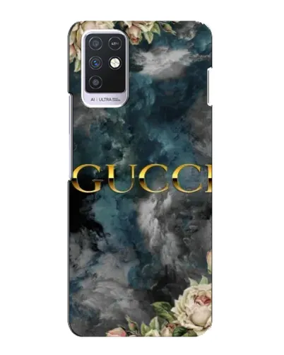 Чехол для Infinix Note 10 с картинкой «Абстрактные цветы Gucci»
