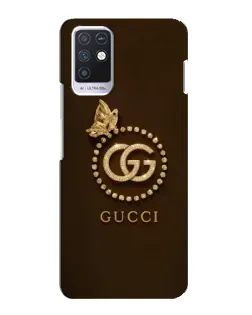 Чехол для Infinix Note 10 с картинкой «Gucci — золотая бабочка»