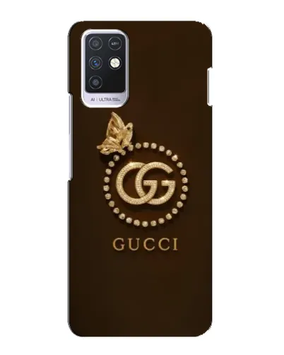 Чехол для Infinix Note 10 с картинкой «Gucci — золотая бабочка»