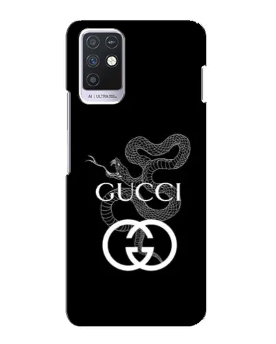Чехол для Infinix Note 10 с картинкой «Gucci — серебряная змея»