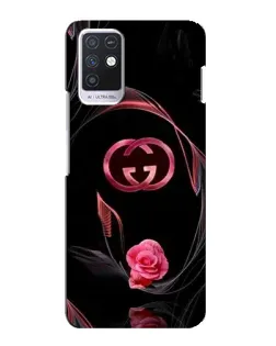 Чехол для Infinix Note 10 с картинкой «Gucci — неоновая роза»