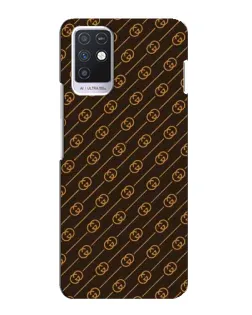 Чехол для Infinix Note 10 с картинкой «Gucci — золотые диагонали»