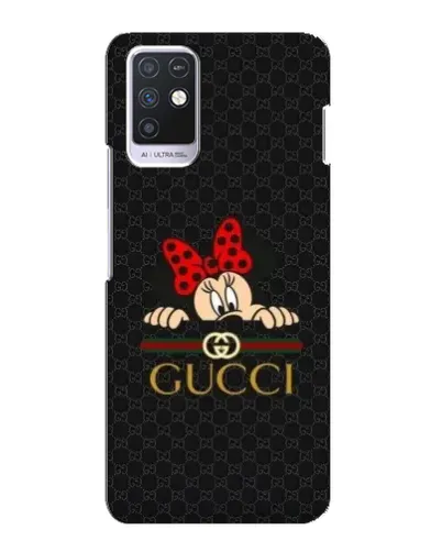 Чехол для Infinix Note 10 с картинкой «Минни Маус Gucci — черный»