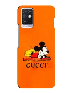 Чехол для Infinix Note 10 с картинкой «Микки Маус Gucci — оранж»