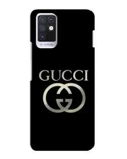 Чехол для Infinix Note 10 с картинкой «Gucci — золото на черном»