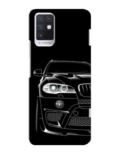 Чехол для Infinix Note 10 с картинкой «Темный силуэт BMW»