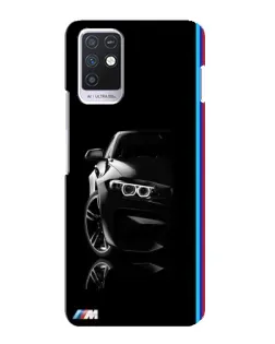Чехол для Infinix Note 10 с картинкой «Силуэт BMW в темноте»