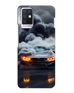 Чехол для Infinix Note 10 с картинкой «BMW в дыму»