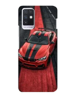 Чехол для Infinix Note 10 с картинкой «BMW на красной дорожке»