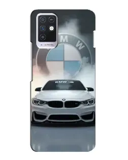 Чехол для Infinix Note 10 с картинкой «BMW в белом дыму»